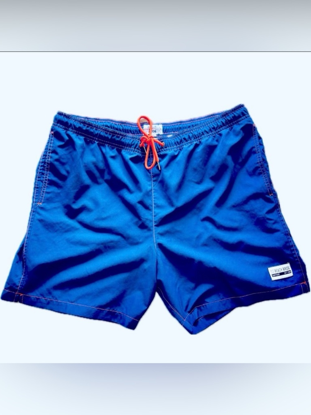 Beach Bros Men's Blue Swim Trunks XXL | Pockets, Elastic Waist & Mesh Liner